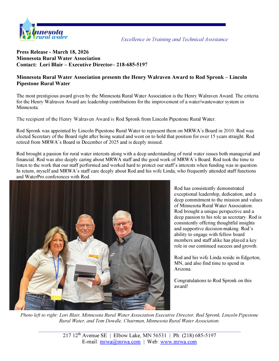 Henry Walraven Award